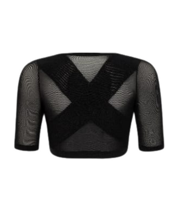 Gemsli SW112 Black Firm Posture Support Open Bust Arm Shaper Myselflingerie.com